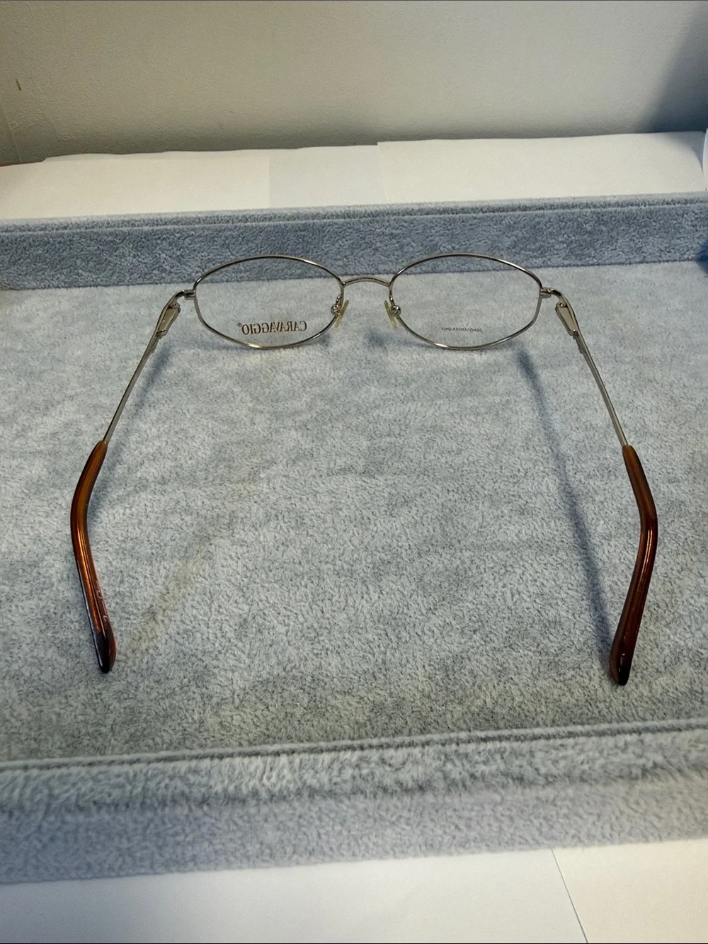 NWOT Caravaggio Lorre Oval Metal Eyeglasses in Brown/Bronze Eyesize 52